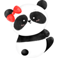 fofa panda, panda, aguarela panda, panda ilustração png