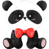 schattig panda, panda, waterverf panda, panda illustratie png