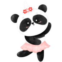 linda panda, panda, acuarela panda, panda ilustración png