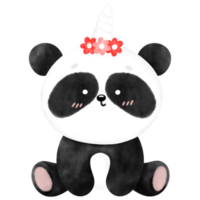 Cute Panda, Panda, Watercolor panda, panda illustration png