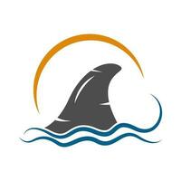 Shark icon logo design vector