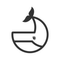 Whale logo icon design vector
