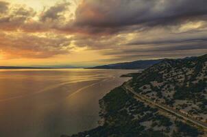 Mediterranean Sea and Croatian Coastline photo