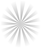 gradiente retro radial reluzente com cor Sol raios transparente png