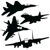 russian jet fighter silhouette vector design