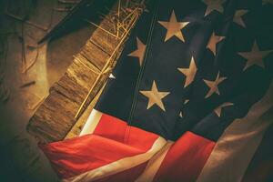 Vintage American Flag photo