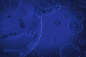 Dark Blue Bubbles Background Illustration photo