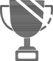 black and white style of winner cup icon. vector