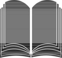 black and white style of book icon of illustration. vector