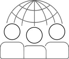 Social Network sign or symbol in flat style. vector