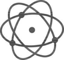 Black atomic structure on white background. vector