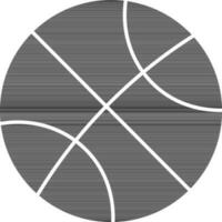 Black basketball on white background. vector