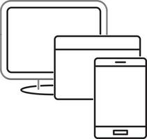 Responsive design symbol with devices. vector