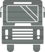 Illustration of black and white style of  bus icon. vector