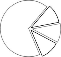 Analysis symbol with illustration of Pie Chart. vector