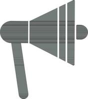 Illustration of hand megaphone tool icon in flat style. vector