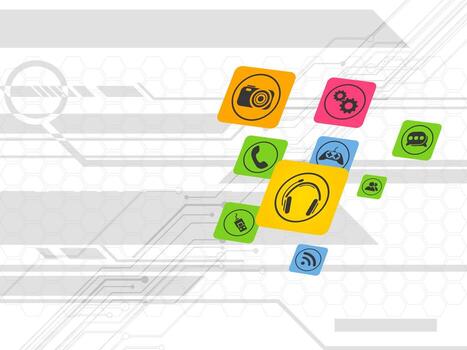 plano web símbolos en vistoso cuadrícula. vector