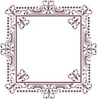 Square shaped frame with floral design. vector