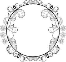 Beautiful floral design frame. vector