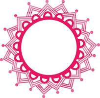 Circle frame with floral ornaments. vector