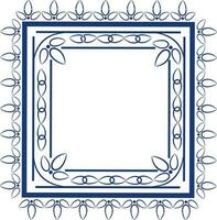 Square shaped frame with floral design. vector