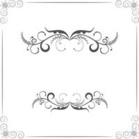 Floral design in frame. vector