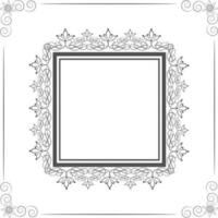 Square shaped frame with floral design. vector