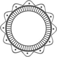 Artistic frame design in circle shape. vector