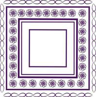 Floral frame in square shape. vector