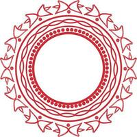 Ornamental frame in circle shape. vector