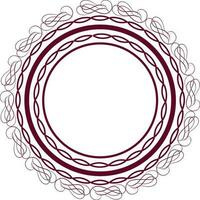 Ornamental frame in circle shape. vector