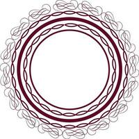 Ornamental frame in circle shape. vector