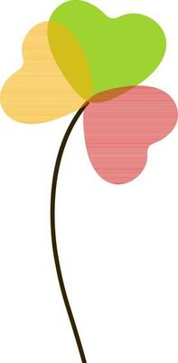 Flower icon created by three hearts.