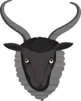 Illustration of a goat face. vector