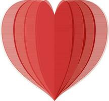 Creative paper cut out Heart design. vector