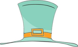 Flat illustration of leprechaun hat. vector