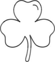 Flat illustration of Shamrock Leaf. vector