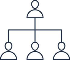 Line Art User Connection Or Networking Icon. vector