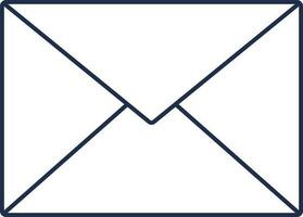 Envelope Or Mail Icon In Blue Outline. vector