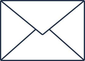 Envelope Or Mail Icon In Blue Outline. vector