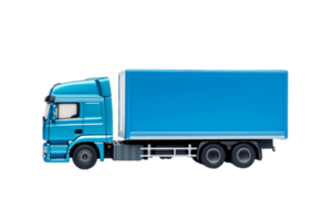 blu carico camion su trasparente sfondo. ai png