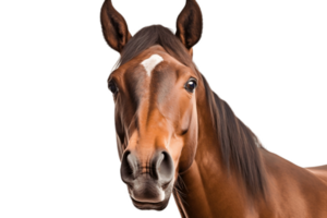 face tiro do uma cavalo em transparente fundo. ai png