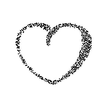 Graphic Heart with empty space inside vector