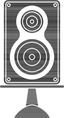 Black and white audio sound speaker.