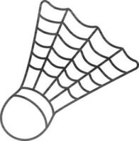 Lineart illustration of a Shuttlecock. vector