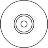 aislado icono de compacto disco cd. vector