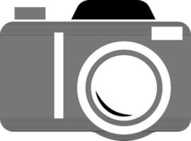 Black and white digital camera. vector