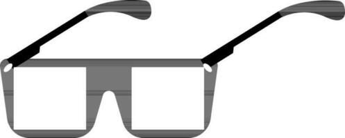 Illustration of a sunglass in black color. vector