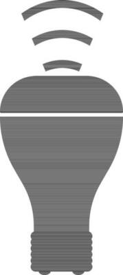 Black and white light bulb.