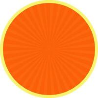 Orange and yellow sticker, tag or label design. vector